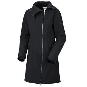 Columbia Women's Belle De Tour Softshell Trench Coat Jacket Size XL High Neck